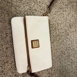 Dooney & Bourke Cream Leather Wristlet